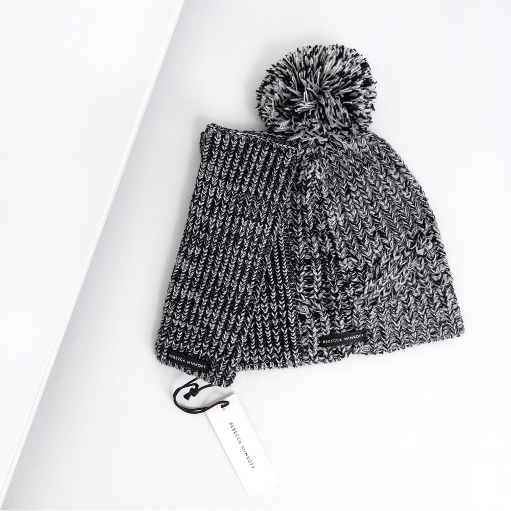 Rebecca Minkoff . Marled Beanie and Arm Warmer Set